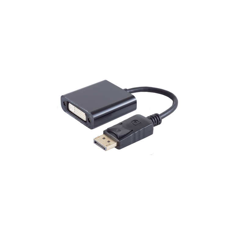 DisplayPort 1.2 Adapter, DVI-I Buchse, schwarz
