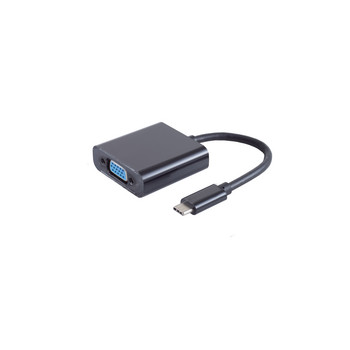 USB-C Adapter, VGA Buchse, 1080p, schwarz